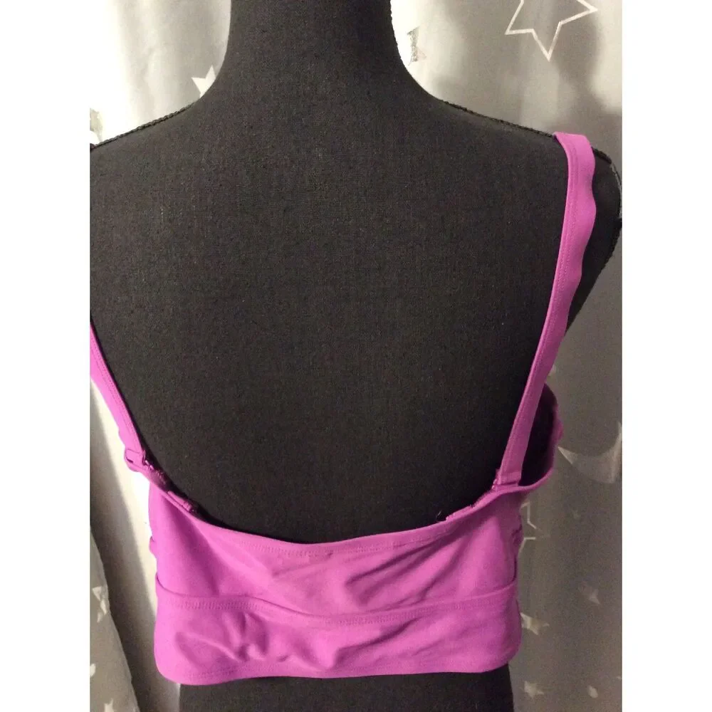 Disney Plus Size 1X Ariel Swim Wear Top Purple